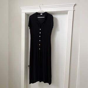 Sz Large Black Aritzia Wilfred Button-up Shirt Dress